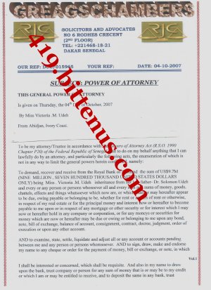 The power of attorney 001